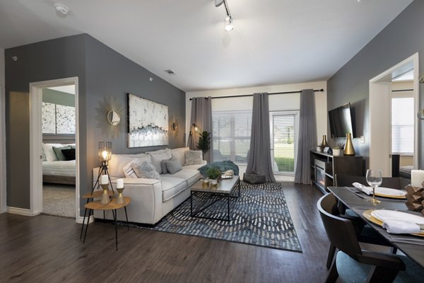 living room at 4 Corners Apartments 