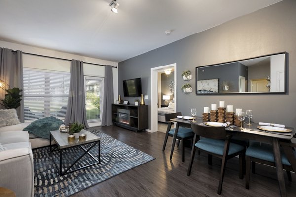 living room at 4 Corners Apartments 