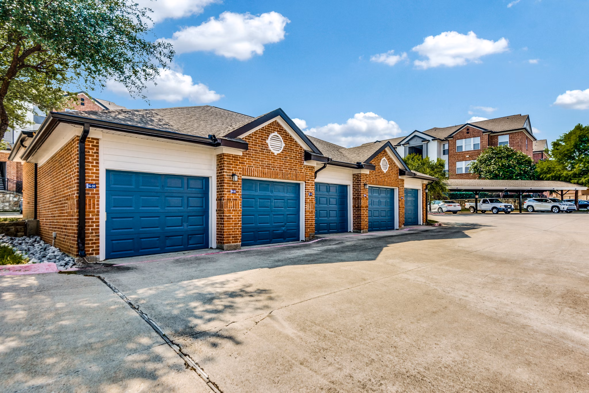 garage at exterior at Vista 121 Apartments