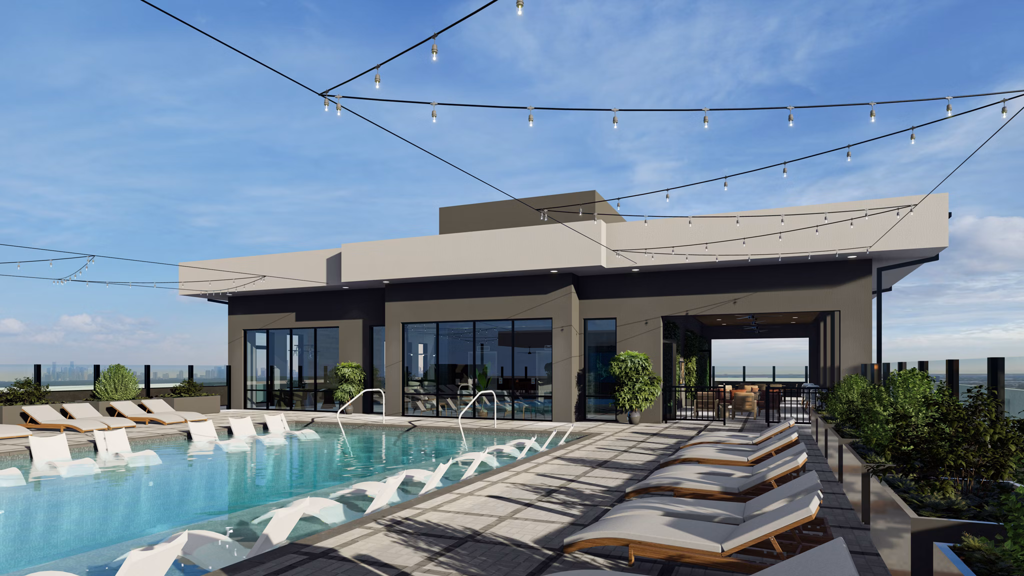 pool at The Watt Apartments