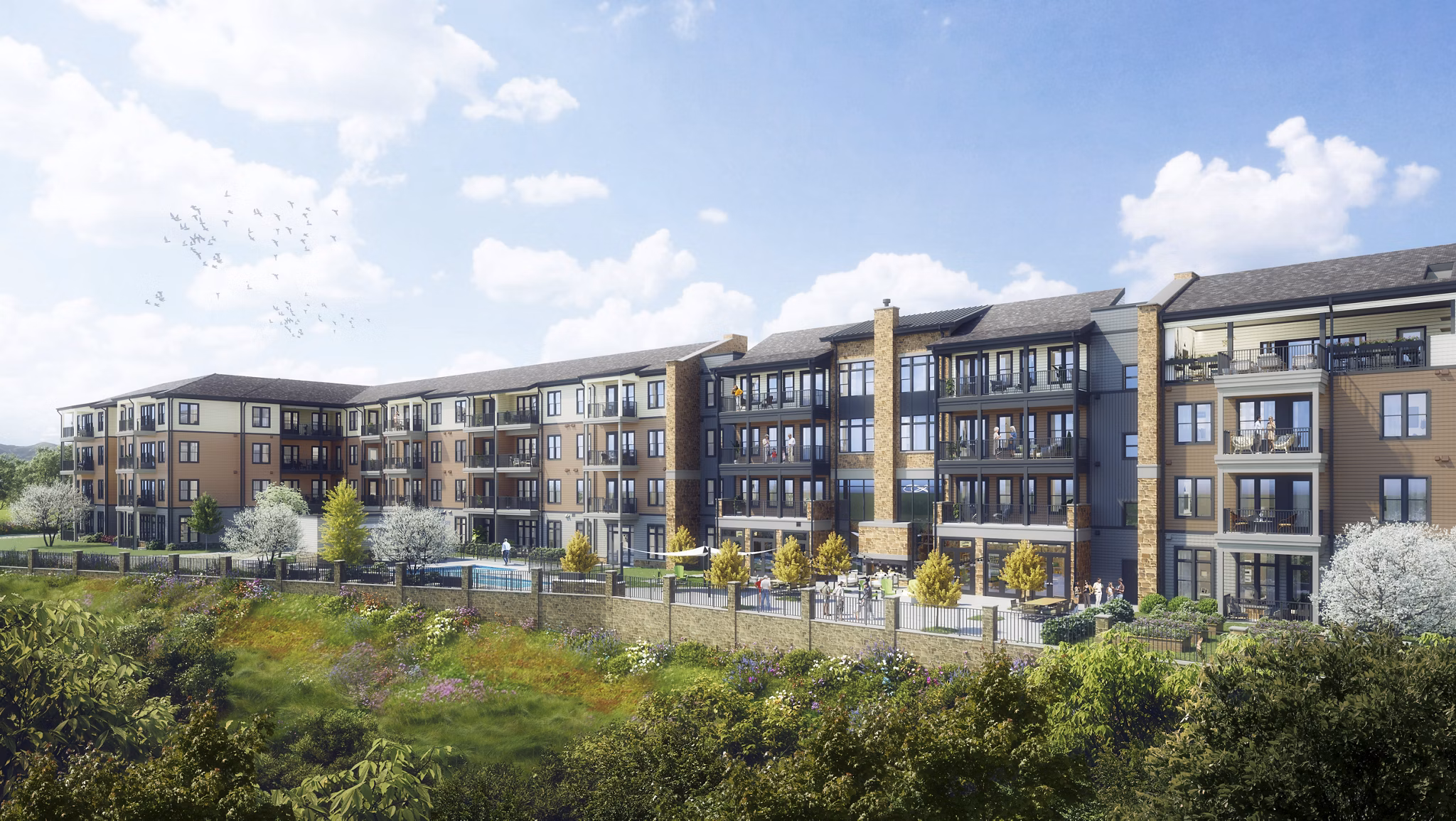 rendering at Chorus Asheville Apartments