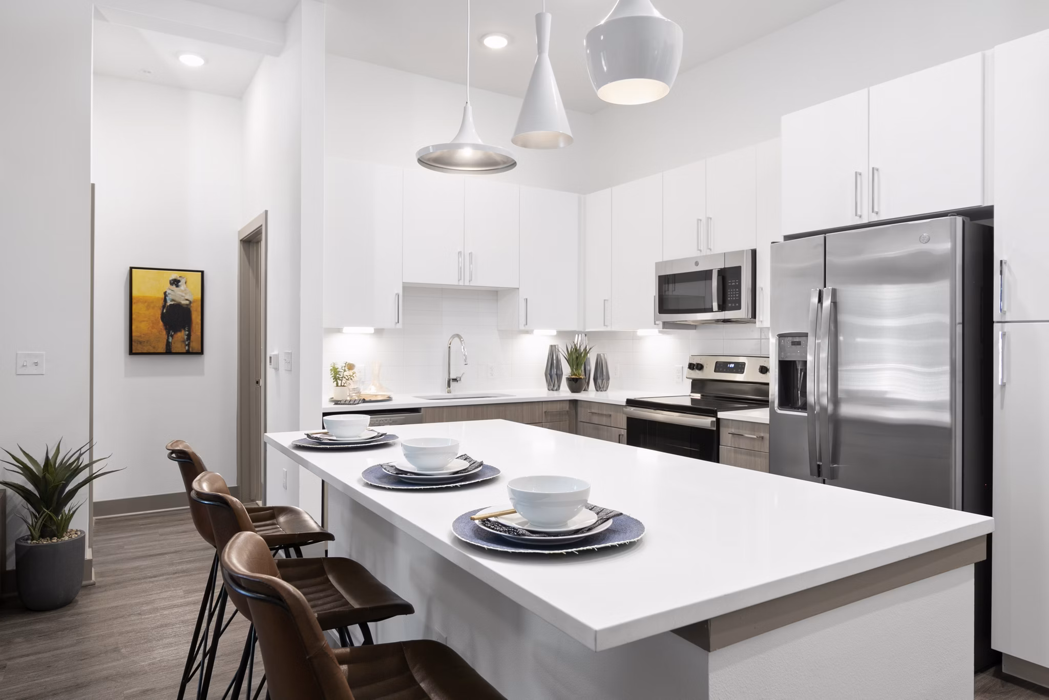 dining room at RYE SoBo Apartments 