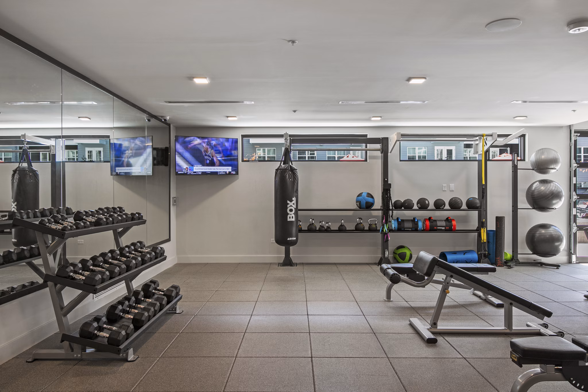 fitness center at RYE SoBo Apartments 