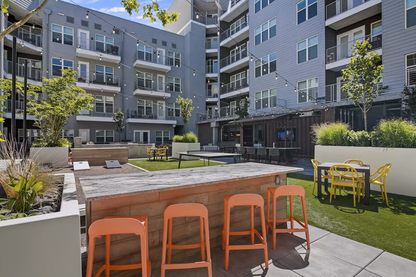 grill area at RYE SoBo Apartments 