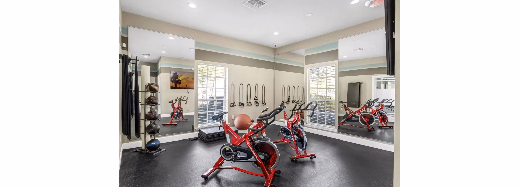 fitness center at Las Palmas Apartments 