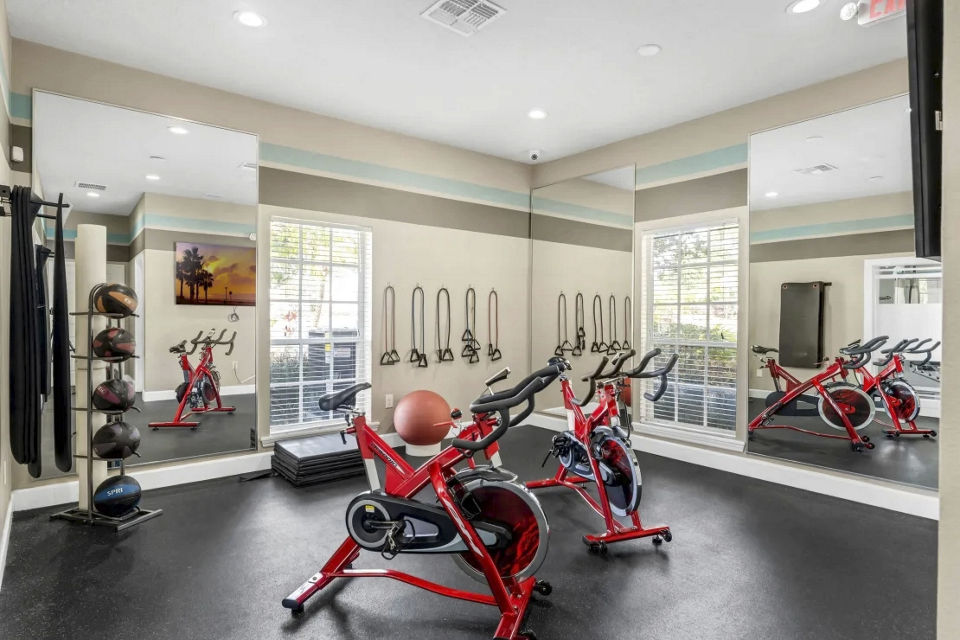 fitness center at Las Palmas Apartments 