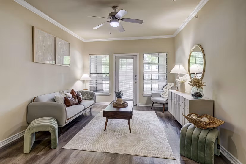 living room at Paramount at Cedar Lodge Apartments