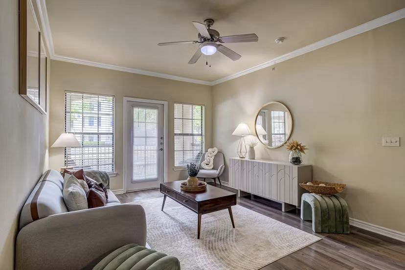 living room at Paramount at Cedar Lodge Apartments