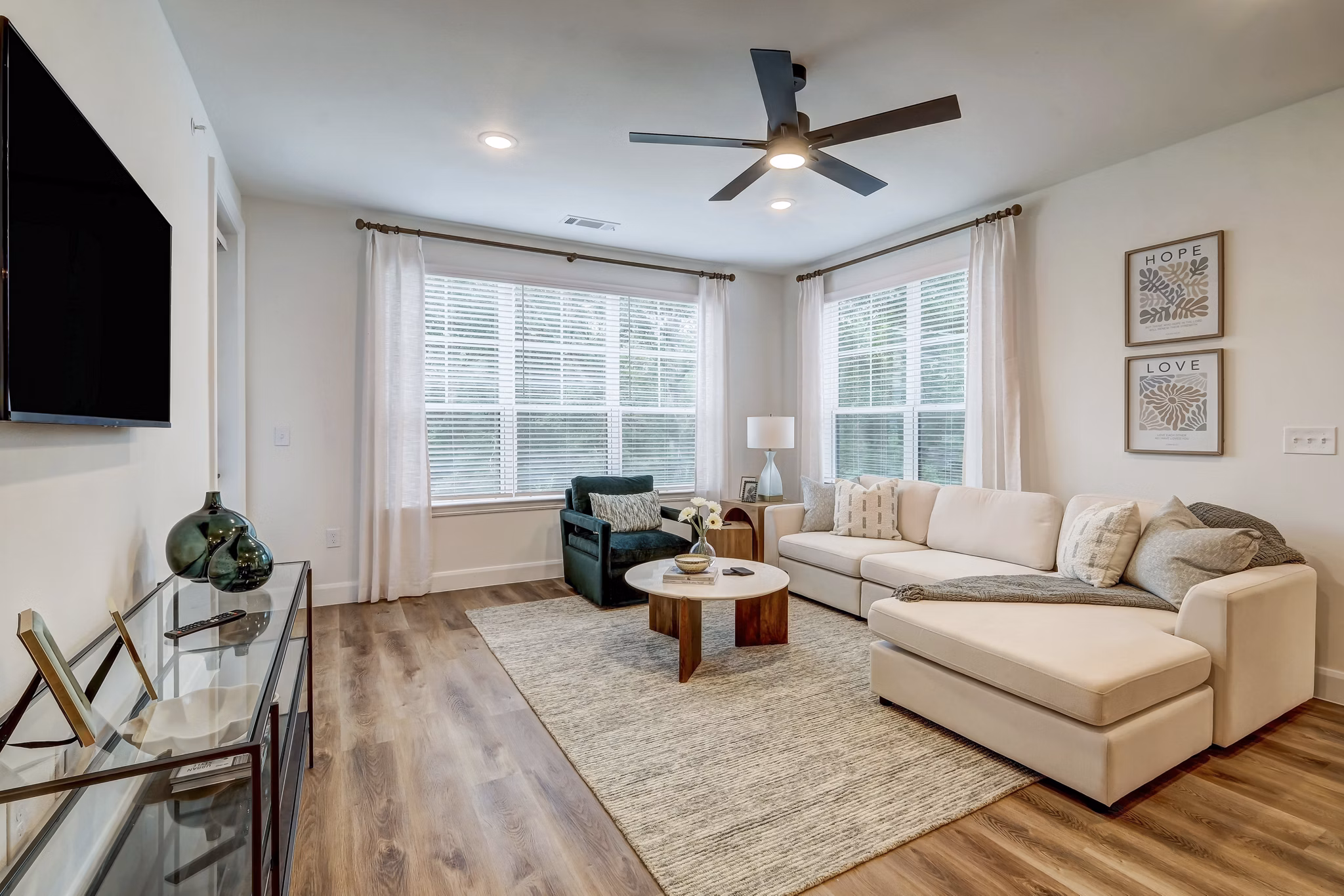living room at Asher Towne Lake Apartments