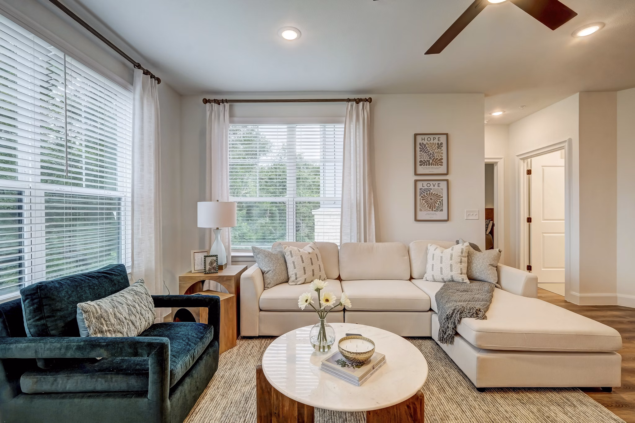 living room at Asher Towne Lake Apartments