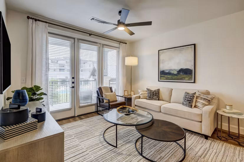 living room at Asher Towne Lake Apartments