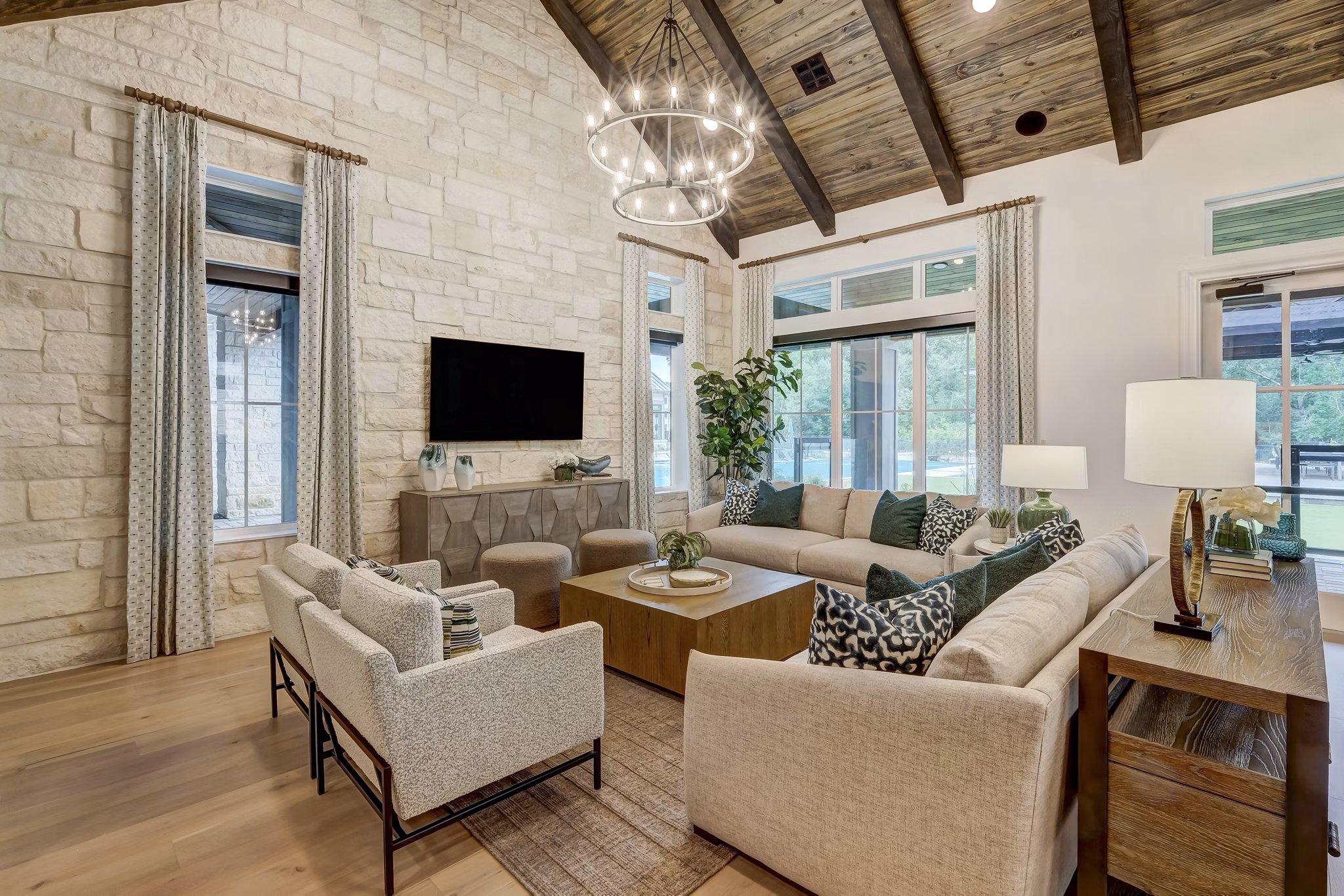 living room at Asher Towne Lake Apartments