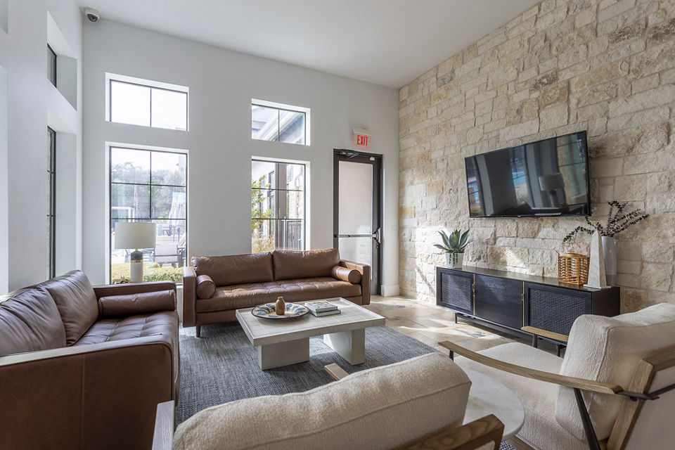 living room at Estates at Bee Cave Apartments