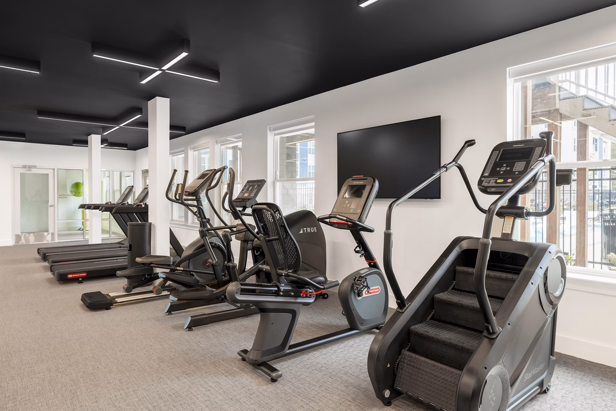fitness center at The Ironwood Apartments