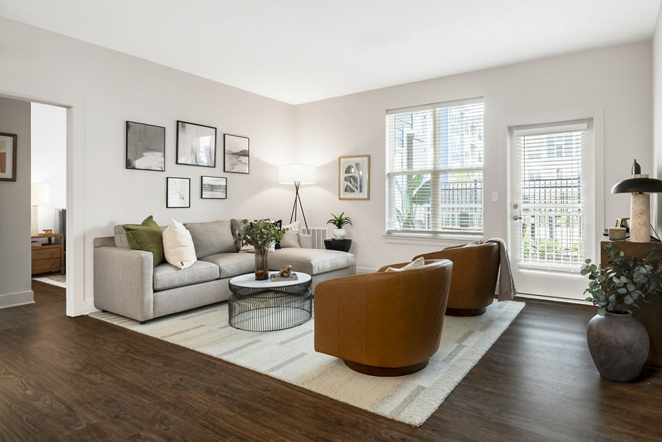 living room at The Ironwood Apartments