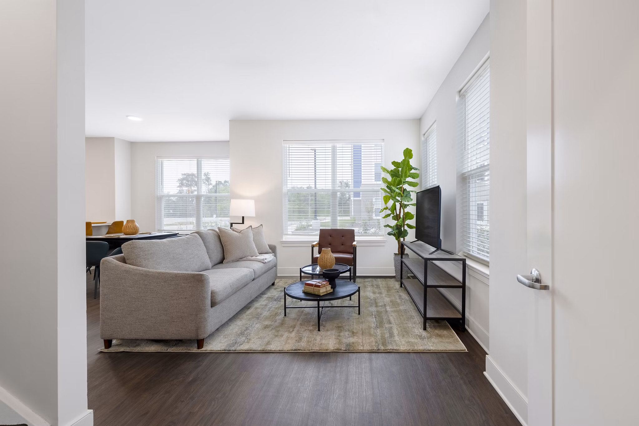 living room at The Ironwood Apartments