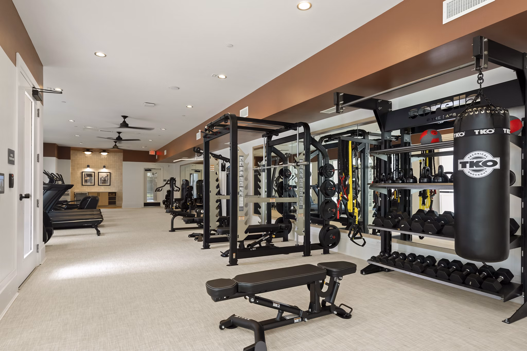 fitness center at Sorella Apartments