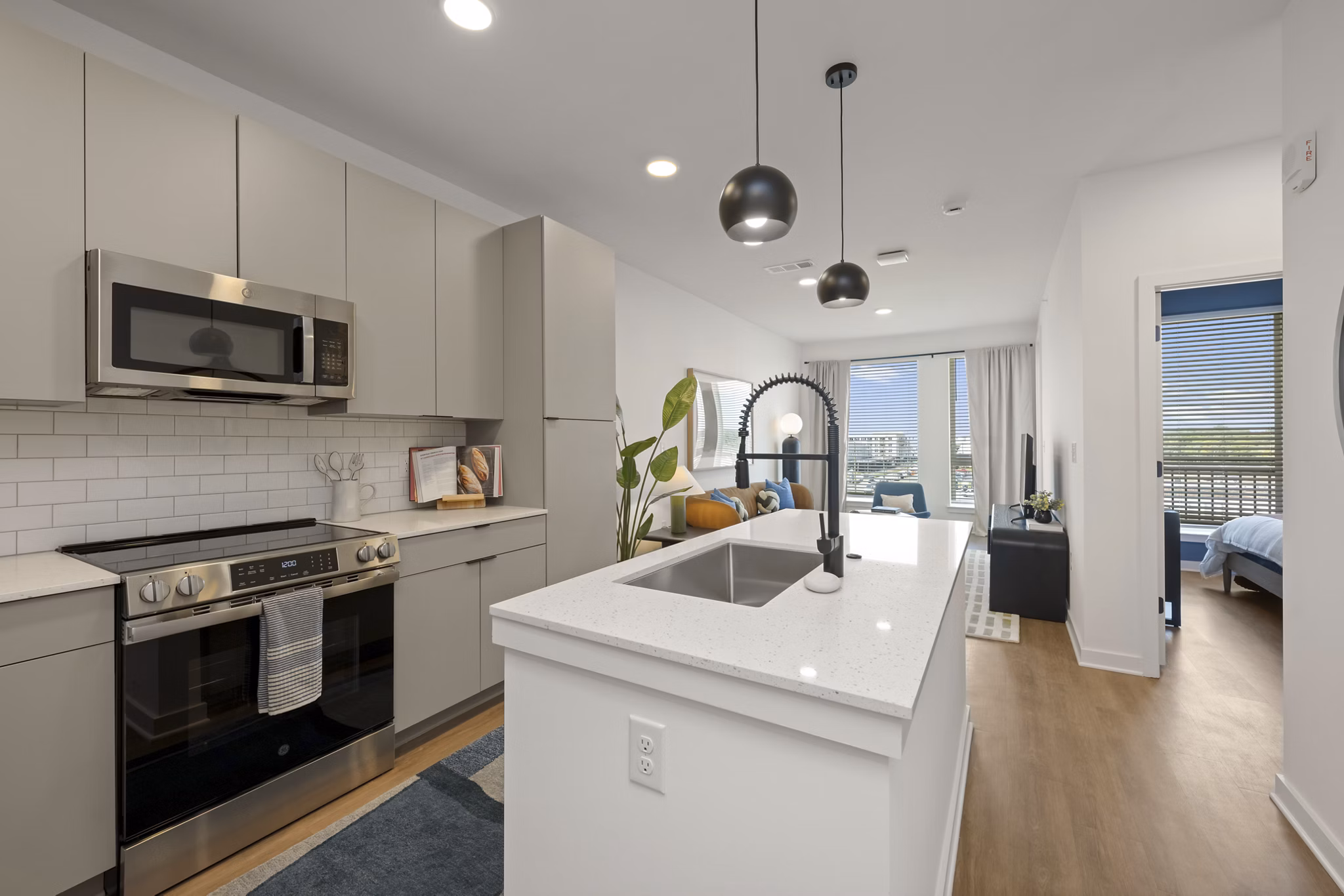kitchen at Sorella Apartments