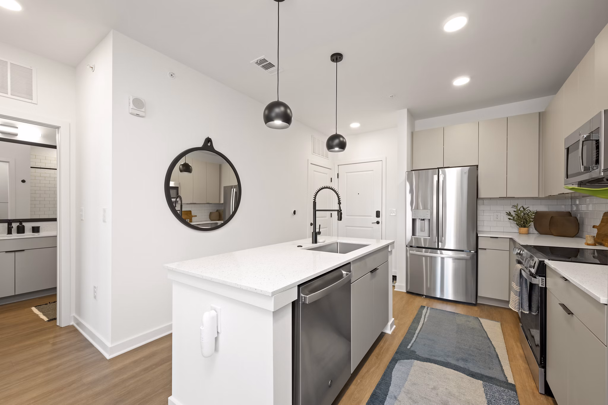 kitchen at Sorella Apartments