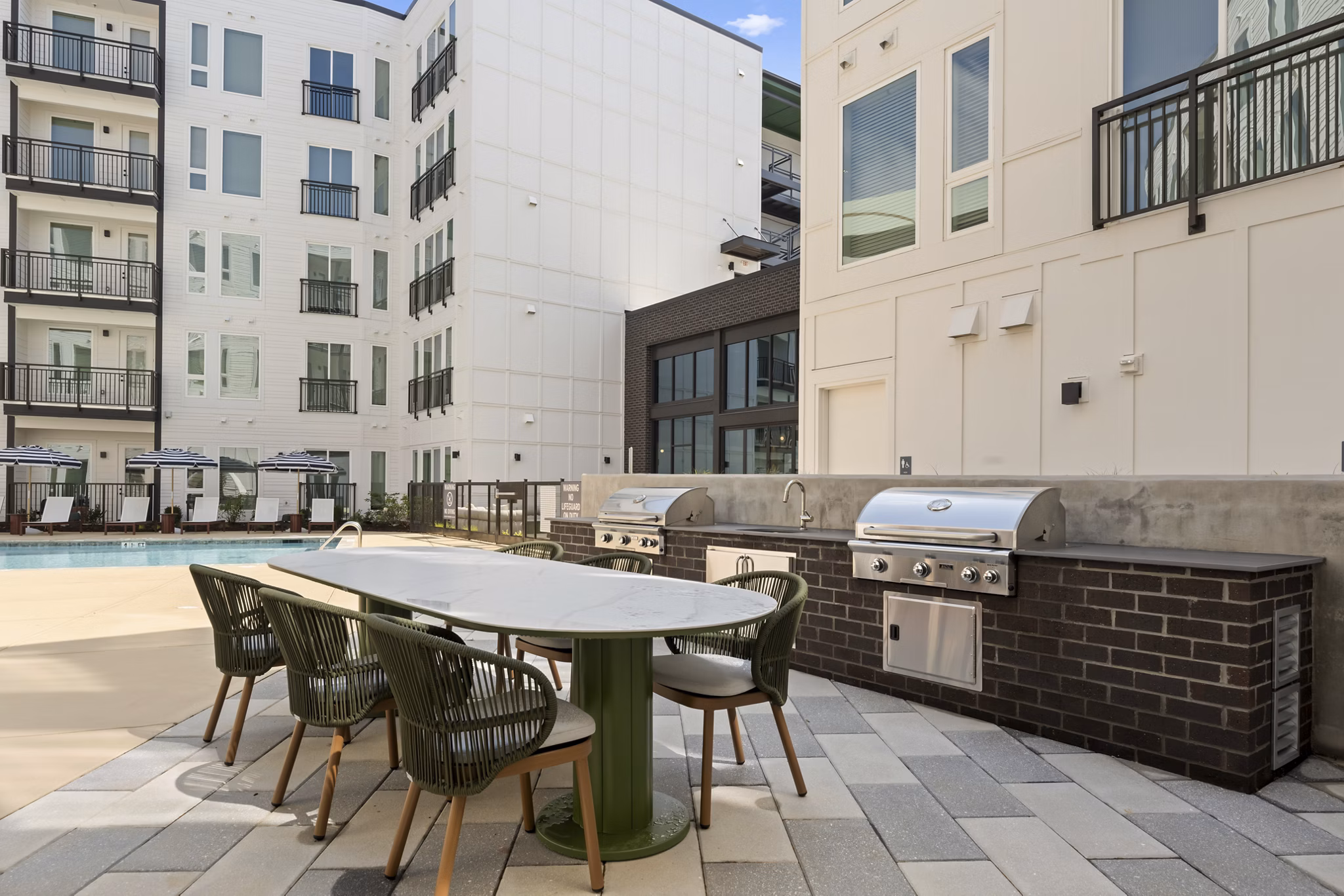 grill area at Sorella Apartments