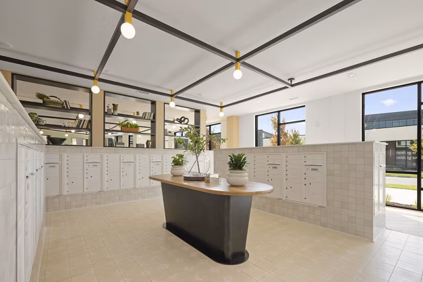 mail room at Sorella Apartments
