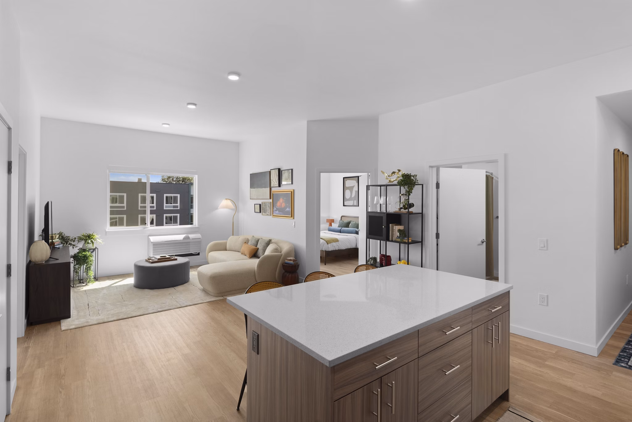 living room at Prose Southcenter Apartments