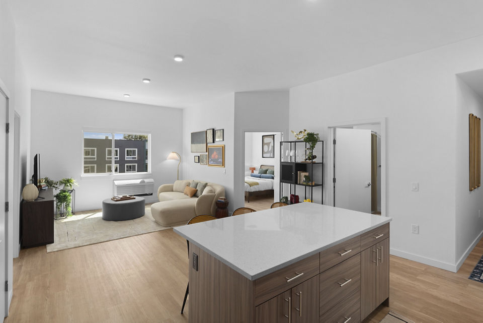 living room at Prose Southcenter Apartments
