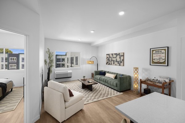 living room at Prose Southcenter Apartments
