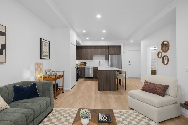 living room at Prose Southcenter Apartments