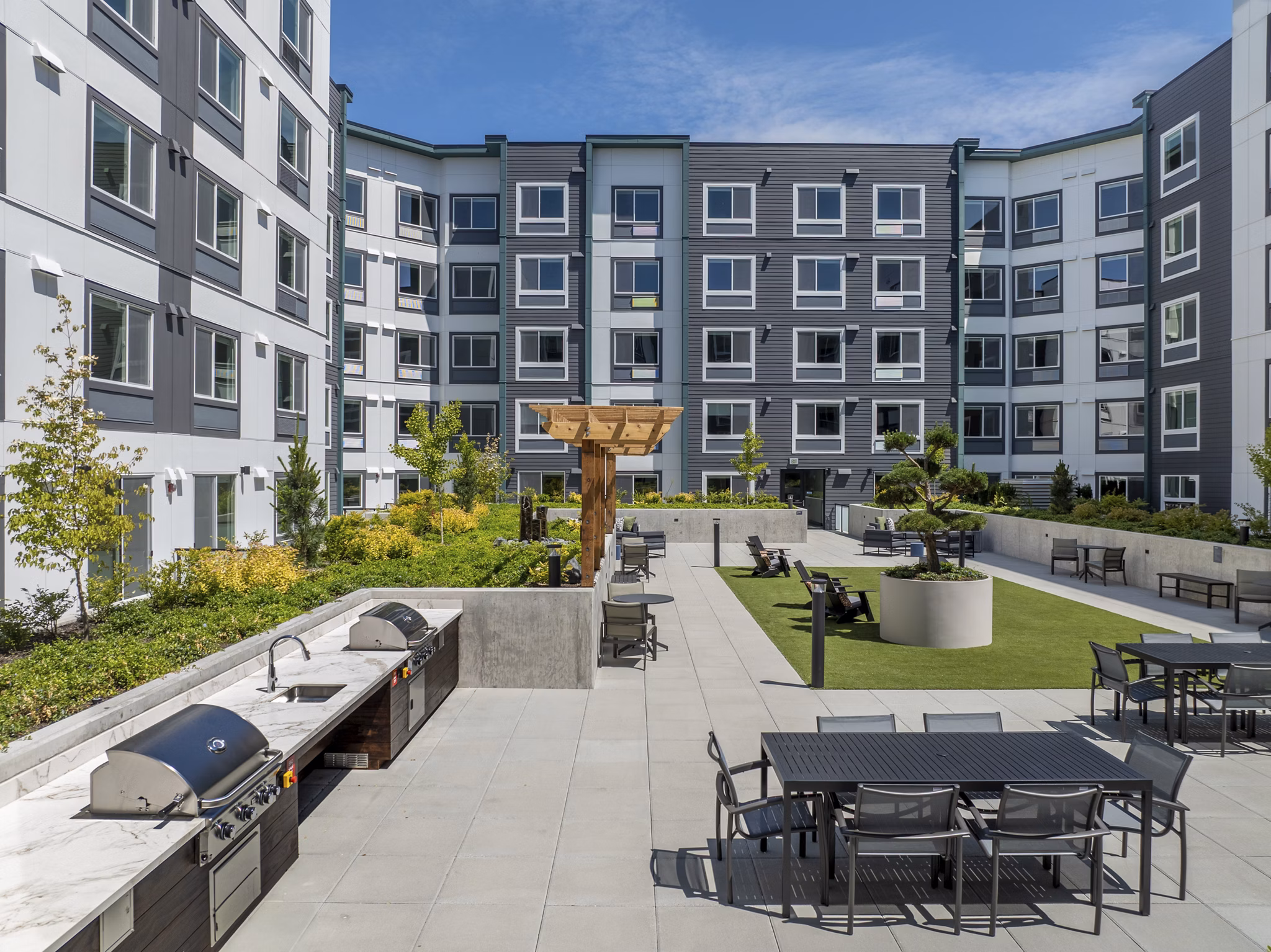 grill area at Prose Southcenter Apartments