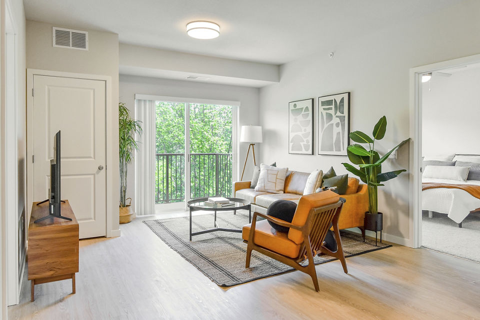 living room at The Aurilla Apartments