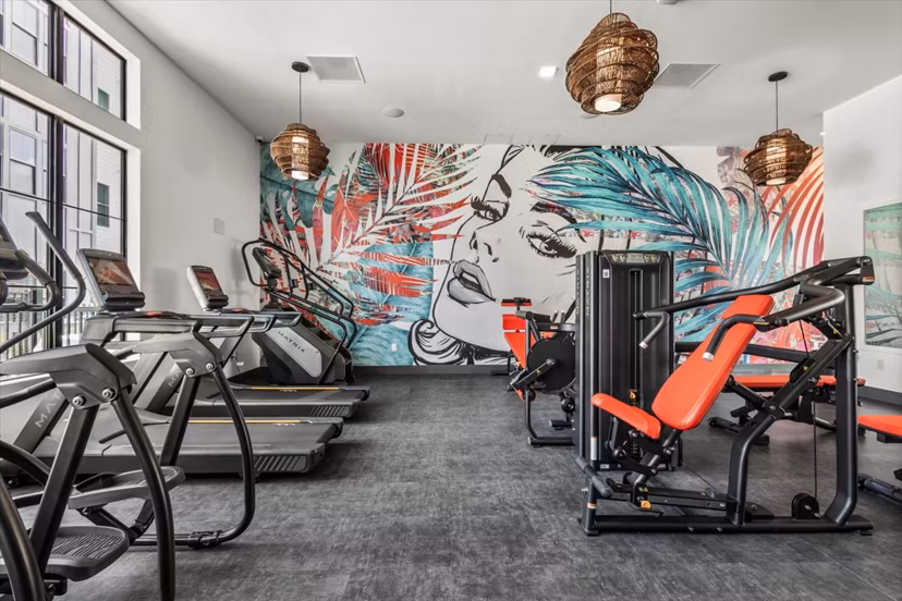 fitness center at Azalea Luxury Apartments