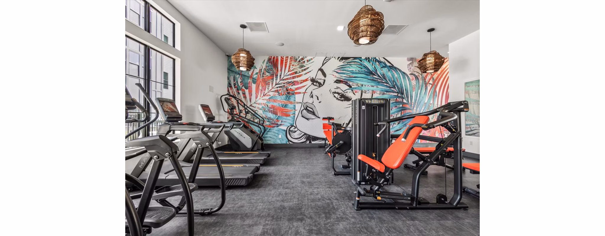 fitness center at Azalea Luxury Apartments