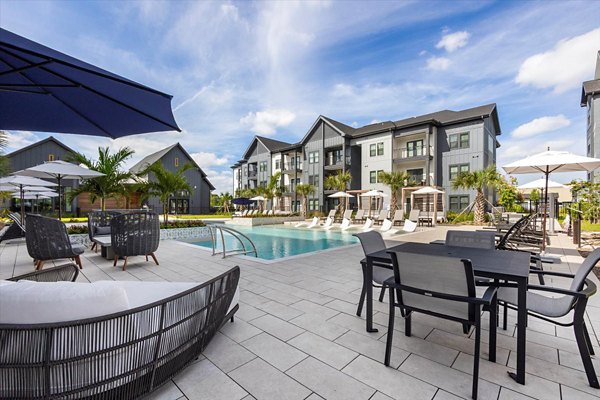 pool patio at Azalea Luxury Apartments