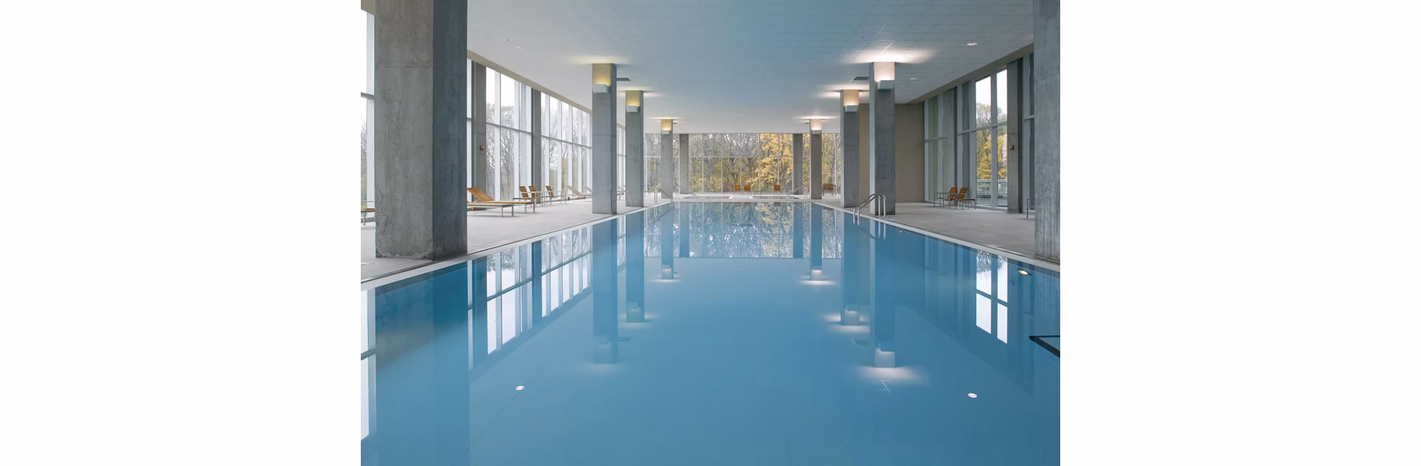 indoor pool at Optima Old Orchard Woods Apartments