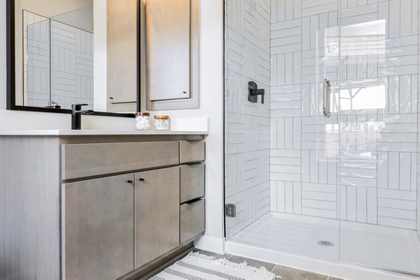 bathroom at The Bohen Apartments