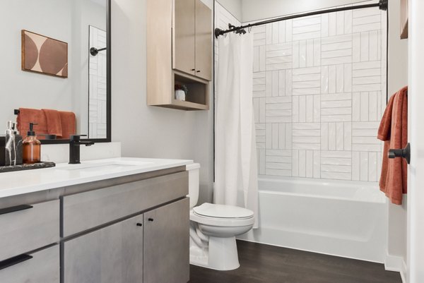 bathroom at The Bohen Apartments