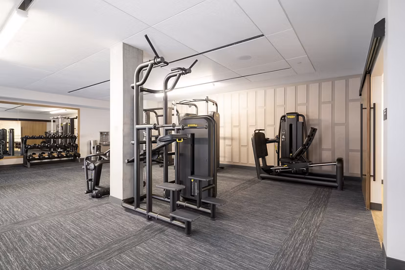fitness center at The Bohen Apartments