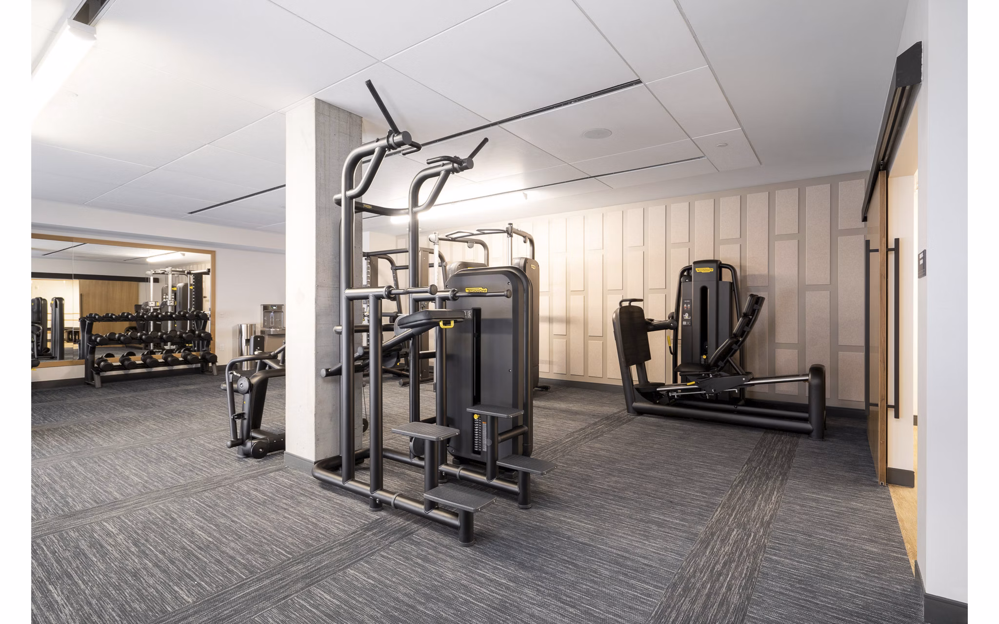fitness center at The Bohen Apartments