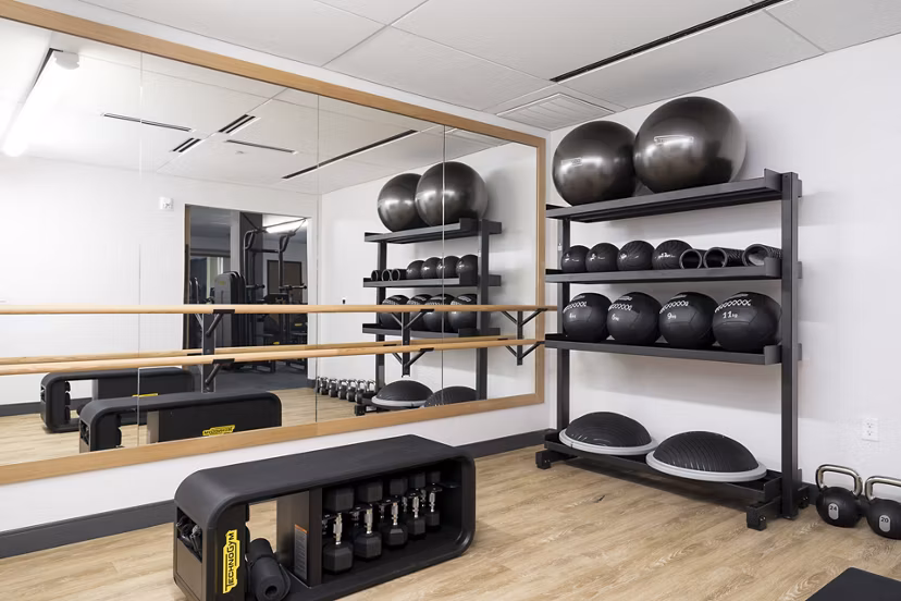 fitness center at The Bohen Apartments