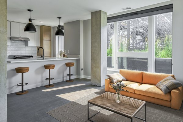 living room at The Bohen Apartments