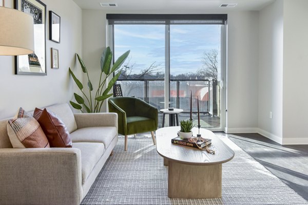 living room at The Bohen Apartments
