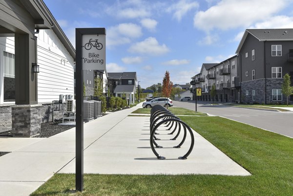 bike parking area at The Commons at Rivertown Apartments