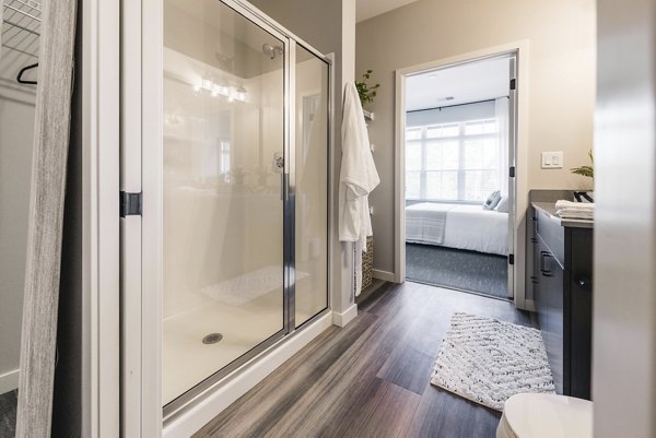 bathroom at Velo Village Apartments
