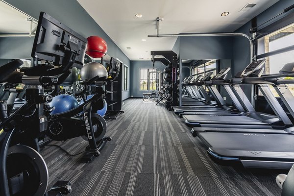 fitness center at Velo Village Apartments
