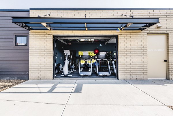 fitness center at Velo Village Apartments