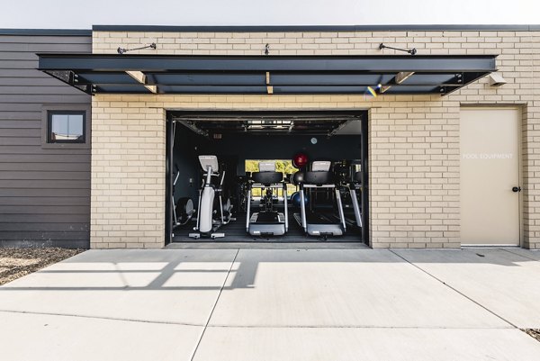 fitness center at Velo Village Apartments