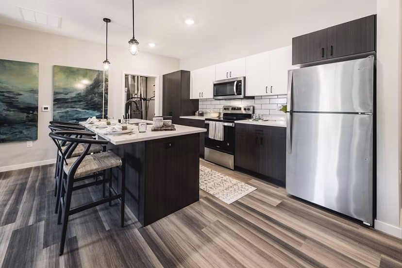 kitchen at Velo Village Apartments