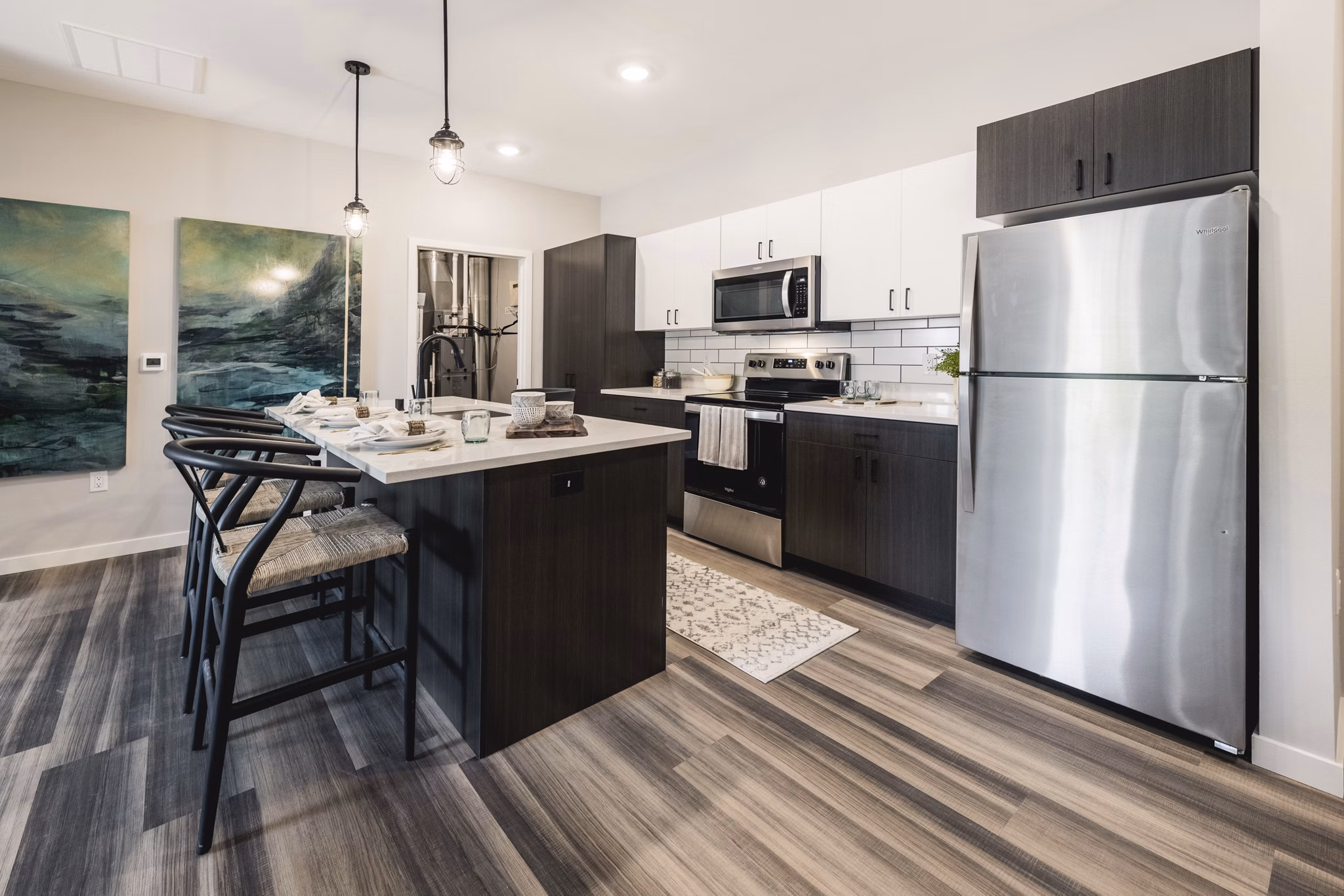 kitchen at Velo Village Apartments
