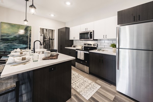 kitchen at Velo Village Apartments